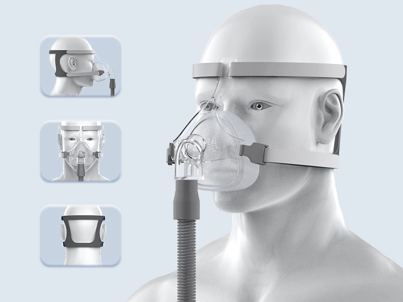 3D stereoscopic mask of BiPAP machine